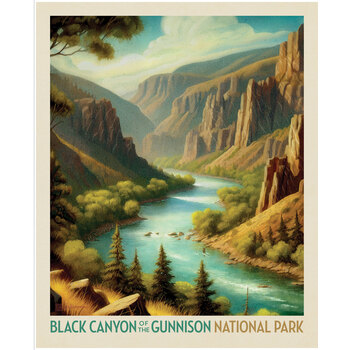 National Parks Wilderness & Wonder PD19143-PANEL Black Canyon of the Gunnison Poster Panel by Anderson Design Group for Riley Blake Designs