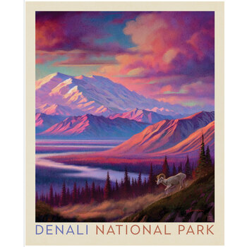 National Parks Wilderness & Wonder PD19147-PANEL Denali Poster Panel by Anderson Design Group for Riley Blake Designs