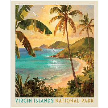 National Parks Wilderness & Wonder PD19156-PANEL Virgin Islands Poster Panel by Anderson Design Group for Riley Blake Designs