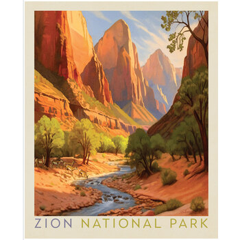 National Parks Wilderness & Wonder PD19157-PANEL Zion Poster Panel by Anderson Design Group for Riley Blake Designs