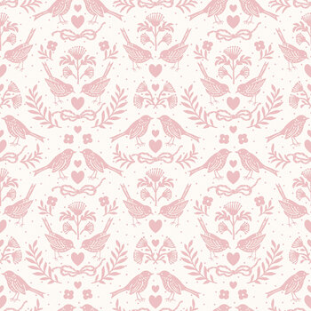 Little Garden Path C19132-PINK Birds by Lisa Audit for Riley Blake Designs