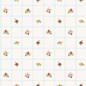 Little Garden Path CD19135-BLUE Grid by Lisa Audit for Riley Blake Designs