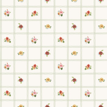 Little Garden Path CD19135-GREEN Grid by Lisa Audit for Riley Blake Designs