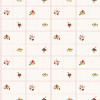 Little Garden Path CD19135-PINK Grid by Lisa Audit for Riley Blake Designs