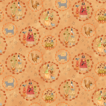 Feels Like Fall C19112-LTPUMPKIN Wreaths by Teresa Kogut for Riley Blake Designs