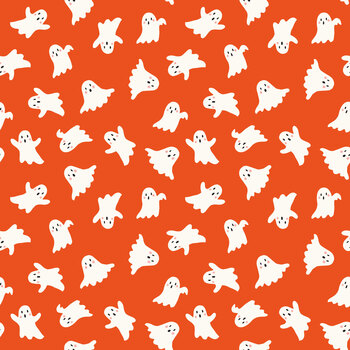 Vintage Boo C19262-ORANGE Ghosts by My Mind's Eye for Riley Blake Designs