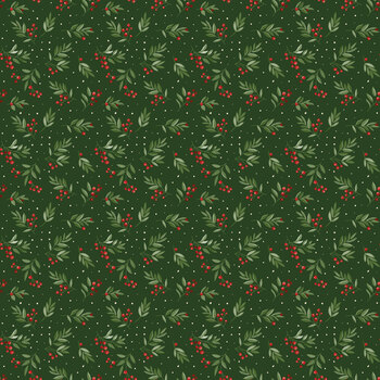 Peace on Earth C19193-FOREST Tossed Berries by Sandy Gervais for Riley Blake Designs