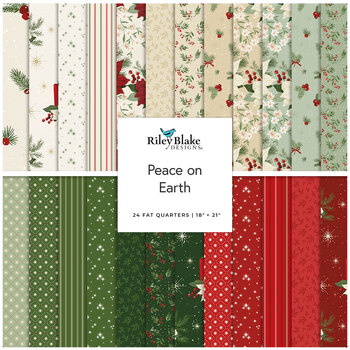 Peace on Earth  Fat Quarter Bundle Sandy Gervais for Riley Blake Designs