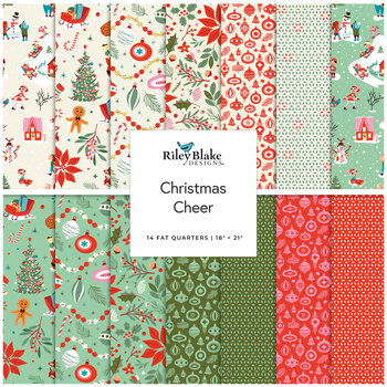 Christmas Cheer  Fat Quarter Bundle Shawn Wallace for Riley Blake Designs