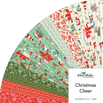 Christmas Cheer  2.5" Rolie Polie Shawn Wallace for Riley Blake Designs