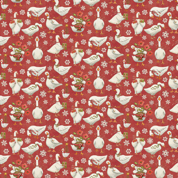 Waddle's Christmas C19291-RED Waddle’s Toss by Teresa Kogut for Riley Blake Designs