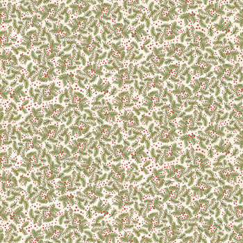 Waddle's Christmas C19295-COTTON Pine & Berries by Teresa Kogut for Riley Blake Designs