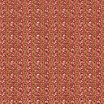 Waddle's Christmas C19296-RED Floral Stripe by Teresa Kogut for Riley Blake Designs