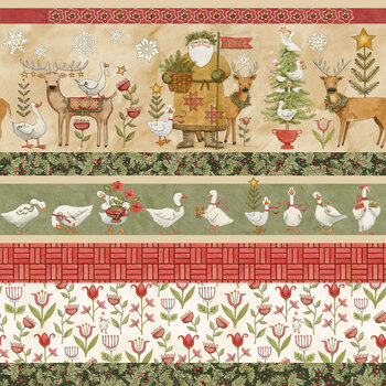 Waddle's Christmas C19298-MULTI Waddle’s Stripe by Teresa Kogut for Riley Blake Designs