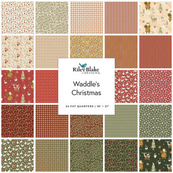 Waddle's Christmas  Fat Quarter Bundle Teresa Kogut for Riley Blake Designs