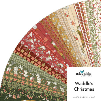 Waddle's Christmas  2.5" Rolie Polie Teresa Kogut for Riley Blake Designs