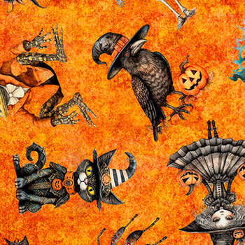 Jeepers Creepers 31009-O Halloween Character Toss by QT Fabrics