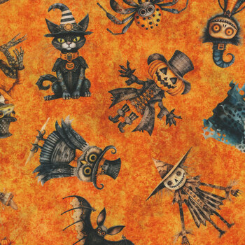 Jeepers Creepers 31009-O Halloween Character Toss by QT Fabrics