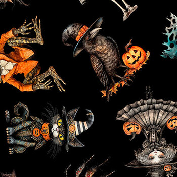 Jeepers Creepers 31009-J Halloween Character Toss by QT Fabrics