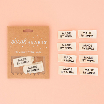 Sarah Hearts Made by Mom Organic Cotton Labels
