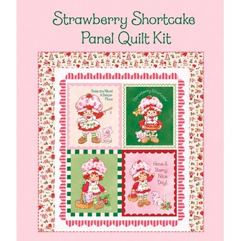  Strawberry Shortcake Panel Quilt Kit with Keepsake Box