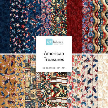 American Treasures  10" Squares Morris Creative Group for QT Fabrics