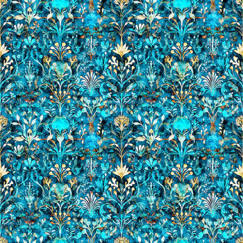 Deep Blue Dreams 32648-Q Decorative Coral by Morris Creative Group for QT Fabrics