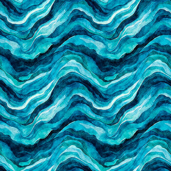 Deep Blue Dreams 32649-B Wave Geo by Morris Creative Group for QT Fabrics