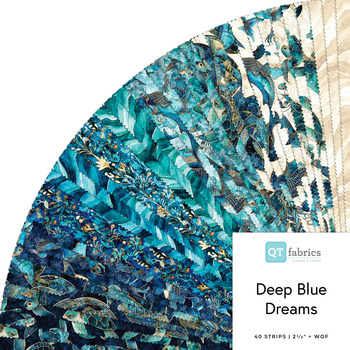 Deep Blue Dreams  2.5" Strips Morris Creative Group for QT Fabrics