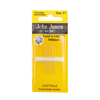 John James Gold'n Glide Milliners Needles - Size 11 - 10ct