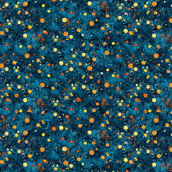 A Dark and Scary Night 32910-B Abstract Geo Dark Blue by Michael McKinney for QT Fabrics