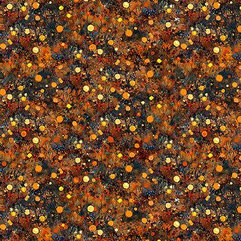 A Dark and Scary Night 32910-JO Abstract Geo Orange by Michael McKinney for QT Fabrics