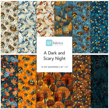 A Dark and Scary Night  Fat Quarter Bundle Michael McKinney for QT Fabrics