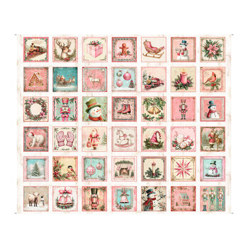North Pole Magic 32324-E Small Picture Patches Panel Ecru by Morris Creative Group for QT Fabrics