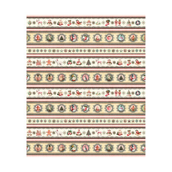North Pole Magic 32625-X Magic Border Stripe Multi by Morris Creative Group for QT Fabrics
