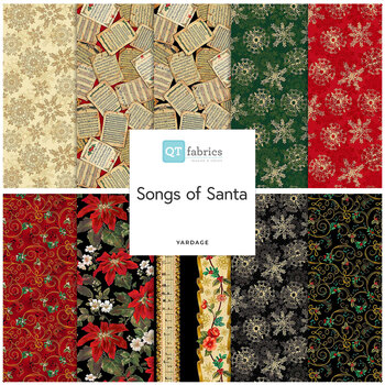 Songs of Santa  Yardage by QT Fabrics