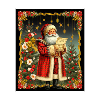 Songs of Santa 32712-J Panel Black by QT Fabrics