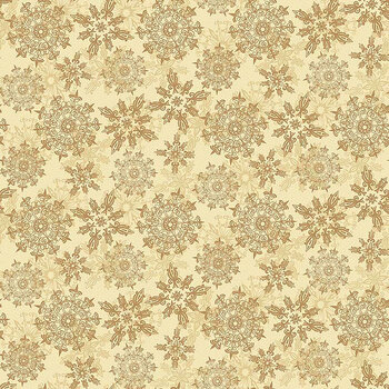 Songs of Santa 32717-E Snowflakes Ecru by QT Fabrics