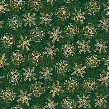 Songs of Santa 32717-F Snowflakes Forest by QT Fabrics