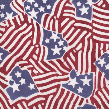 Broad Stripes & Bright Stars B1068-M Brick by Raja Batiks for QT Fabrics