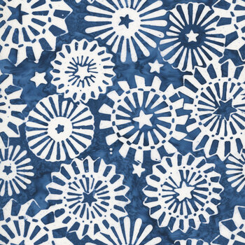 Broad Stripes & Bright Stars B1072-N Navy by Raja Batiks for QT Fabrics