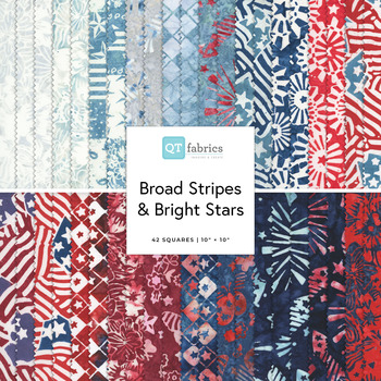Broad Stripes & Bright Stars  10" Squares by Raja Batiks for QT Fabrics