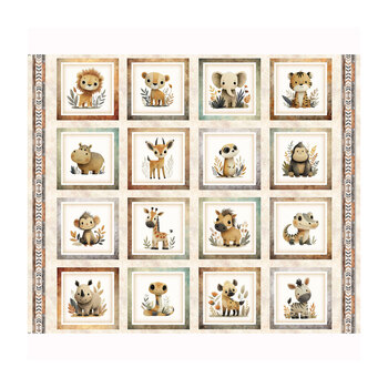 Wild at Heart 32665-X Animal Picture Patches Panel by Morris Creative Group for QT Fabrics