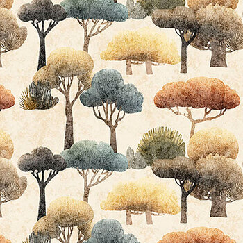 Wild at Heart 32672-E Trees by Morris Creative Group for QT Fabrics
