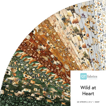 Wild at Heart  2.5" Strips Morris Creative Group for QT Fabrics