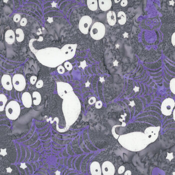 Ghosts in the Gables B1087-K Smoke by Raja Batiks for QT Fabrics