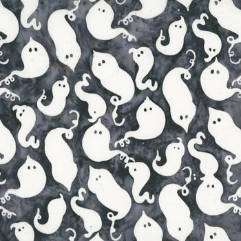 Ghosts in the Gables B1084-J Black by Raja Batiks for QT Fabrics