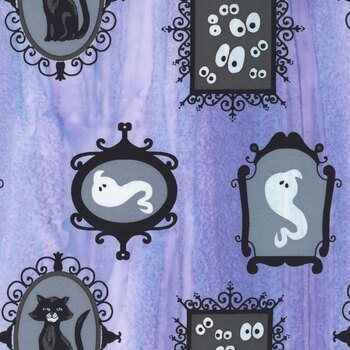 Ghosts in the Gables B1090-V Smoky Amethyst by Raja Batiks for QT Fabrics