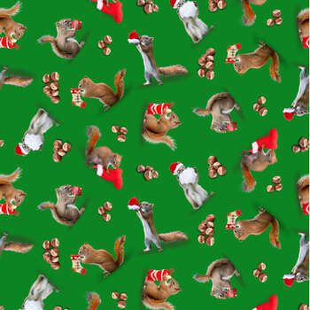 The Secret Life of Squirrels V Y5186-21 by Nancy Rose for Clothworks
