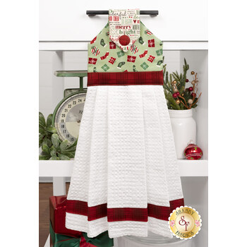  Hanging Towel Precut Kit - Evergreen Wishes - Green